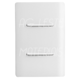 Conjunto Interruptor Simples + Paralelo 4x2 - Novara Branco Total